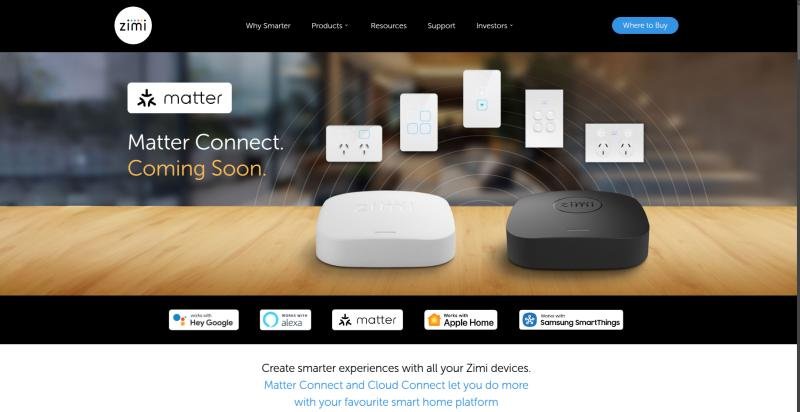 Zimi Life IoT platform dashboard screenshot